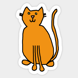 Gold Cat Sticker